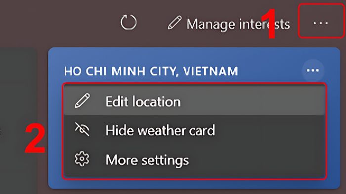 Tắt tính năng dự báo thời tiết trên Windows 10