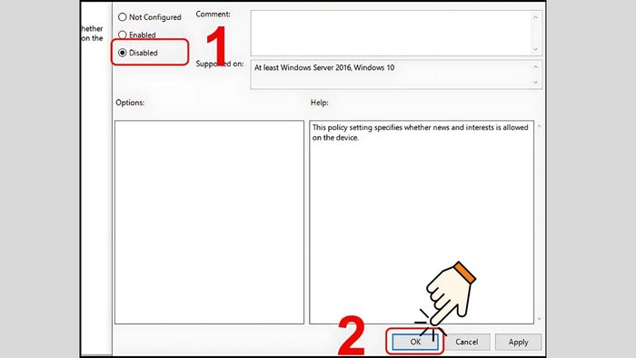 Hướng dẫn tắt dự báo thời tiết trên Windows 10