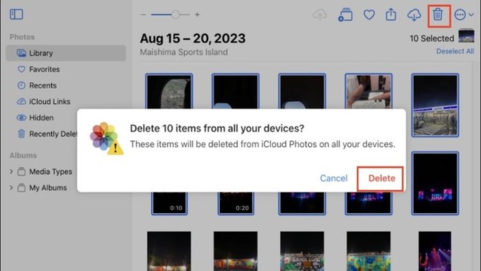 Cách xóa nhiều ảnh trên iPhone trong thư viện iCloud