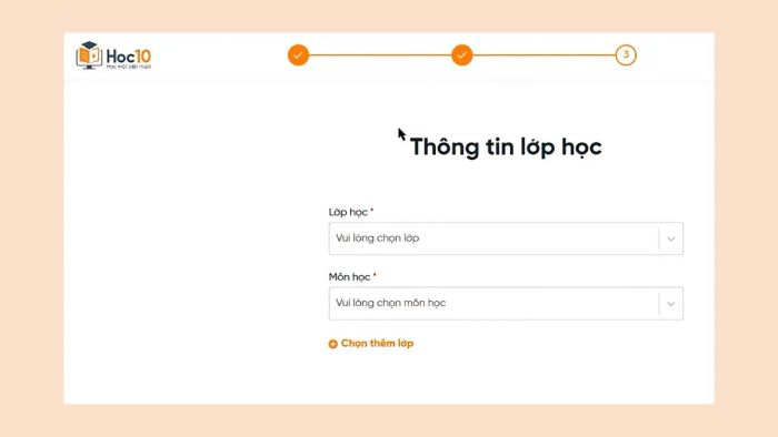 Hướng dẫn thực hiện đăng ký tại Hoc10.vn bước thứ 4