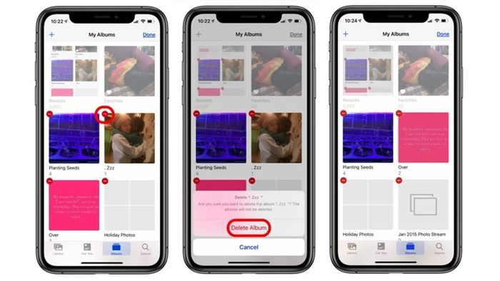 Hướng dẫn xóa nhiều ảnh trên iPhone từ Albums