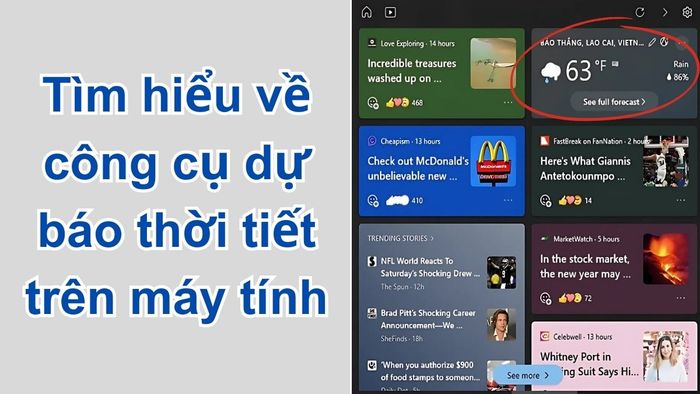 Tắt tính năng thời tiết trên Windows 10