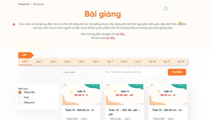 Những tính năng đặc biệt của Hoc10.vn