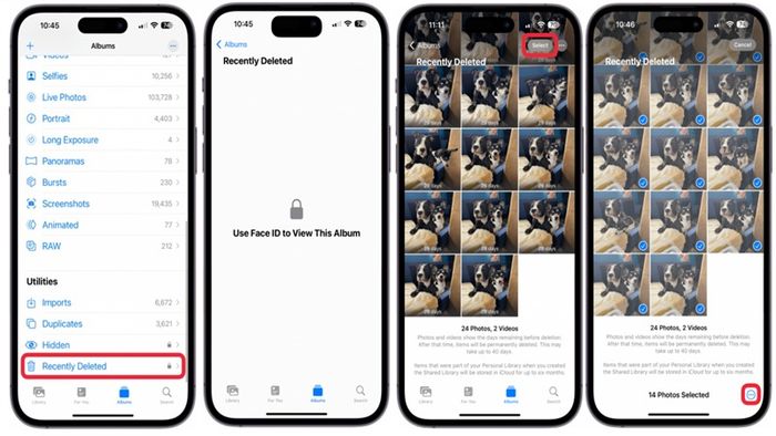 Hướng dẫn xóa nhiều ảnh trên iPhone vĩnh viễn