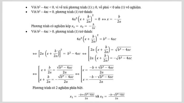 Công thức nghiệm delta là công thức giúp xác định nghiệm của phương trình bậc hai dựa trên biệt thức delta.