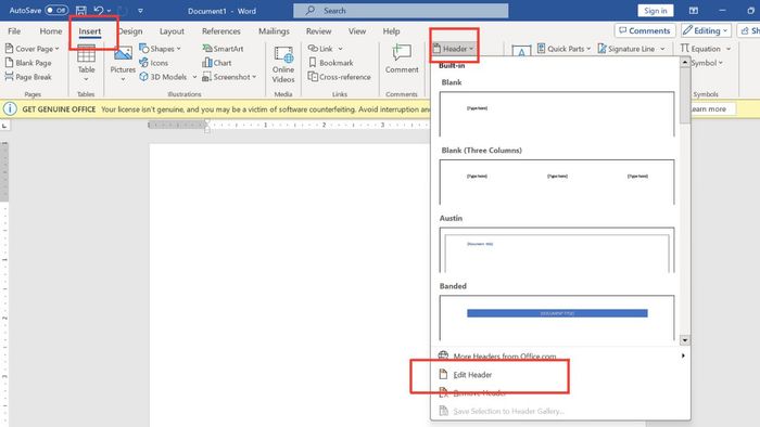 Cách xóa số trang tại trang đầu trong Word - bước 2