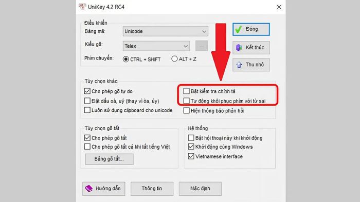 lỗi không gõ được tiếng Việt khi bật Unikey