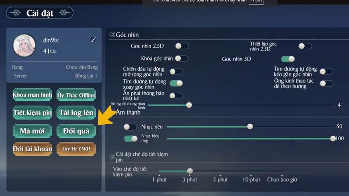 Hướng dẫn đổi mã code Thanh Vân Quan 4D miễn phí - bước 2
