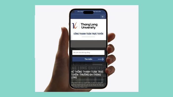Hướng dẫn đóng học phí Đại học Thăng Long - Bước 1 (Hình minh họa)