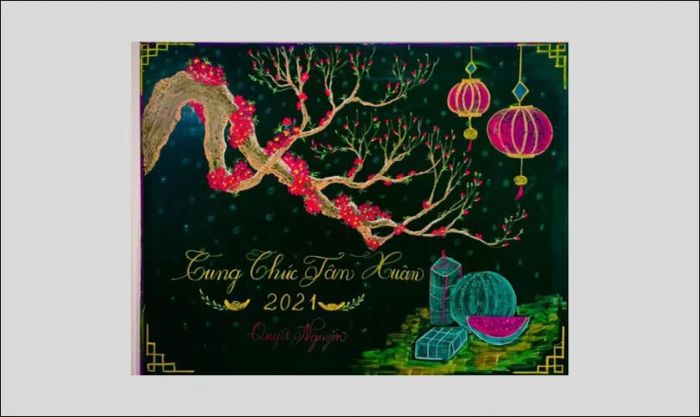Trang trí bảng để đón chào ngày Tết Hàn Thực với không gian đẹp và rộn ràng