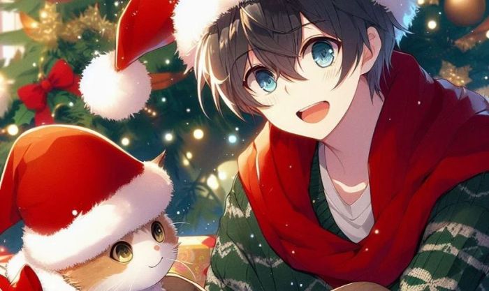 Ảnh nam Giáng Sinh chibi cực kỳ đáng yêu