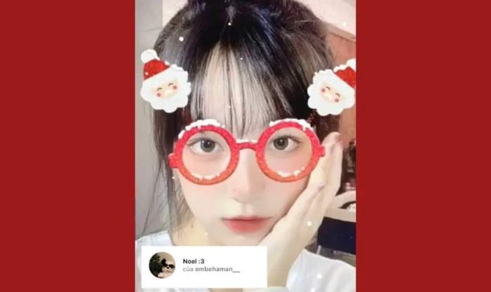 Filter Noel :3, chỉnh ảnh Giáng sinh trên app Instagram.