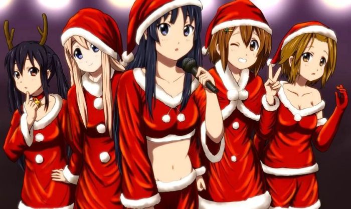 Ảnh nhóm nữ sinh anime Giáng sinh
