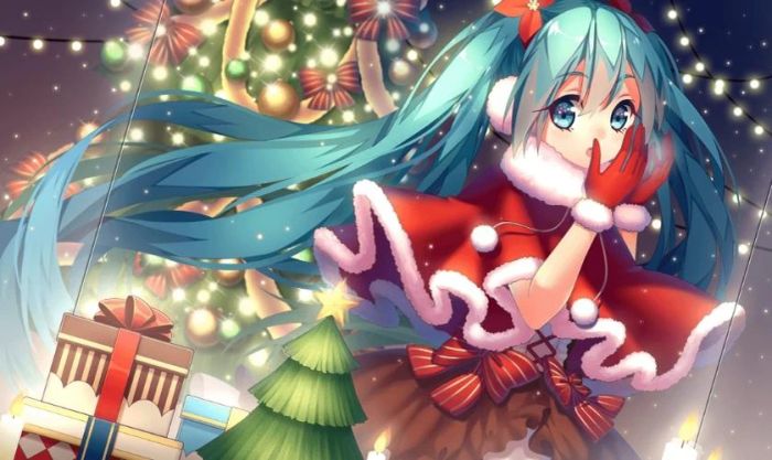 Ảnh anime nữ tóc xanh đáng yêu