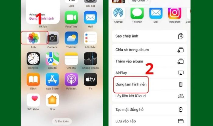 Tìm và chọn mục Ảnh đại diện hoặc Hình nền để thay đổi ảnh hiển thị.