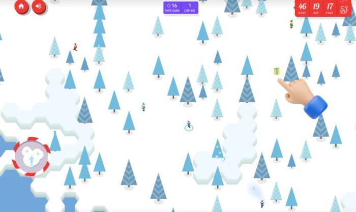 Bão bóng tuyết là một trong những mini game đầy thú vị và thử thách