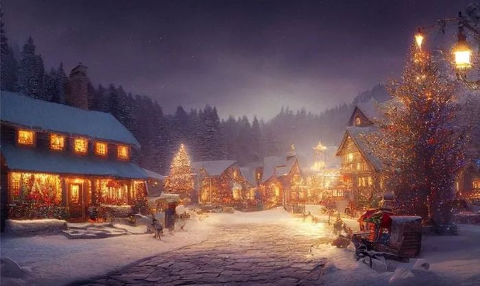 Hình ảnh Giáng sinh tỏa sáng với những ánh đèn lấp lánh