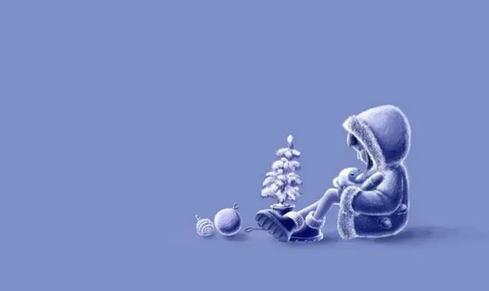 Hình ảnh Giáng sinh mang nỗi buồn, cô đơn, gợi lên cảm giác trống vắng giữa mùa lễ hội