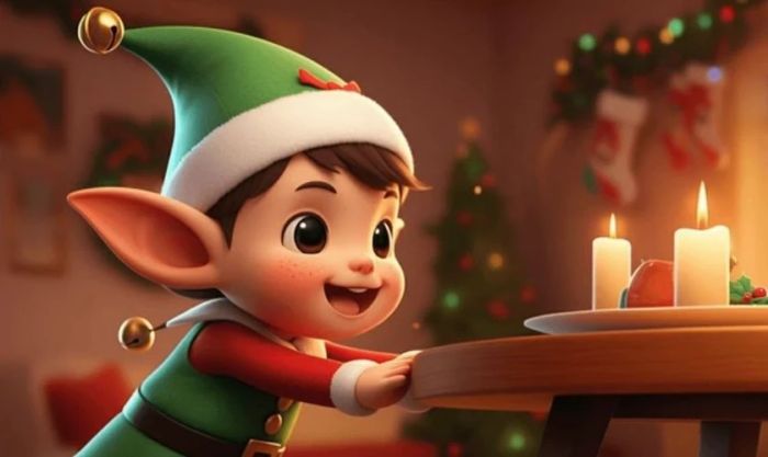 Linh tinh Giáng sinh đội mũ xanh nổi bật