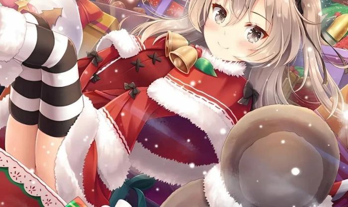 Ảnh anime nữ Giáng sinh cực kỳ dễ thương