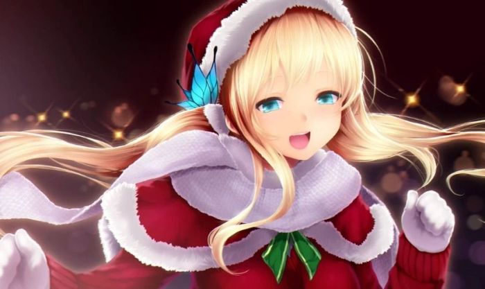Ảnh anime nữ Giáng Sinh xinh đẹp, đầy sức sống