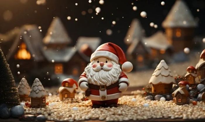 Ông già Noel dễ thương với nụ cười ấm áp