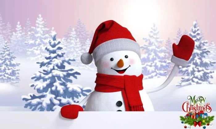 Hình ảnh người tuyết đáng yêu trong mùa đông