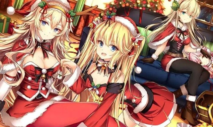 Ảnh anime nữ Giáng sinh với phong cách ngầu