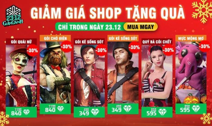 Tham gia sự kiện Giáng Sinh Free Fire và nhận những phần quà miễn phí mỗi ngày, đừng bỏ lỡ!