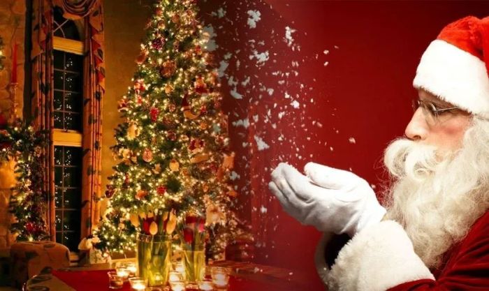 Ông già Noel mang tuyết về trong đêm đông