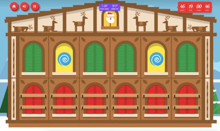 Thử tài trí nhớ là một trò chơi Giáng sinh thú vị có sẵn trên Google Doodle