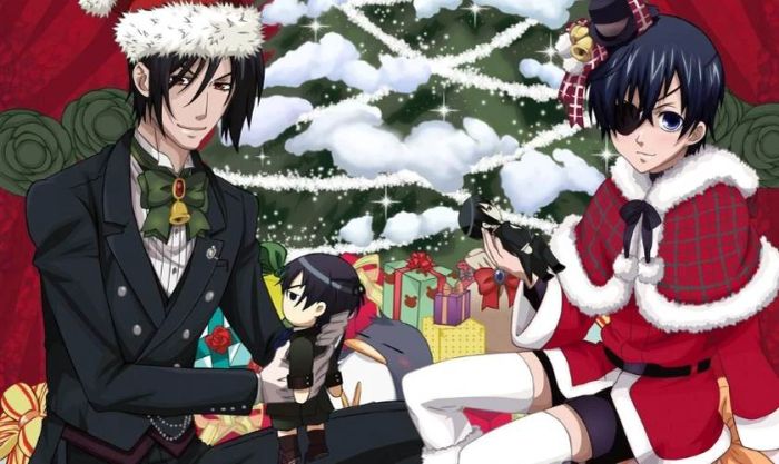 Ảnh dễ thương bên cạnh cây thông Noel rực rỡ