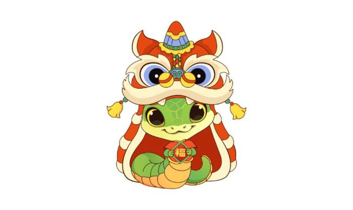 Logo Tết 2025 mang biểu tượng con Rắn.