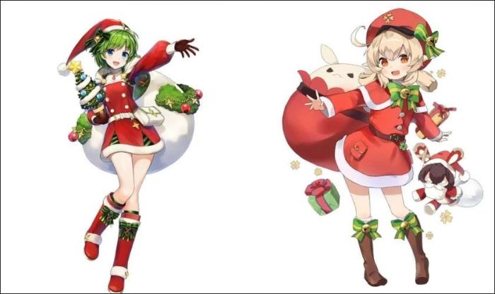 Ảnh anime Giáng sinh dễ thương trên điện thoại