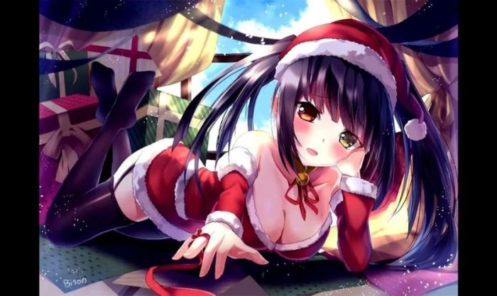 Ảnh anime nữ Giáng Sinh với phong cách độc đáo, lạ mắt