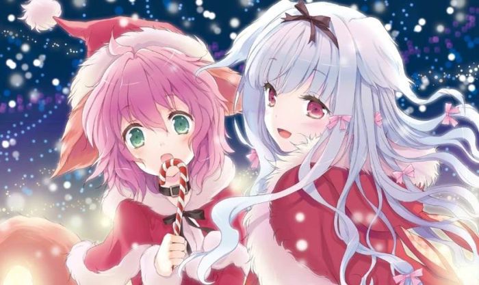 Ảnh anime nữ Giáng sinh cực kỳ đáng yêu