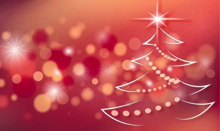 Hình ảnh cây thông sáng lấp lánh với những ánh đèn rực rỡ