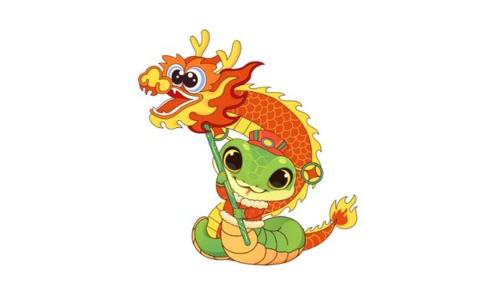 Logo Tết 2025 với hình ảnh con Rắn đặc biệt.