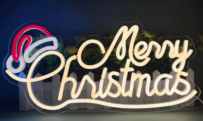 Mẫu đèn LED trang trí chữ Merry Christmas đẹp nhất