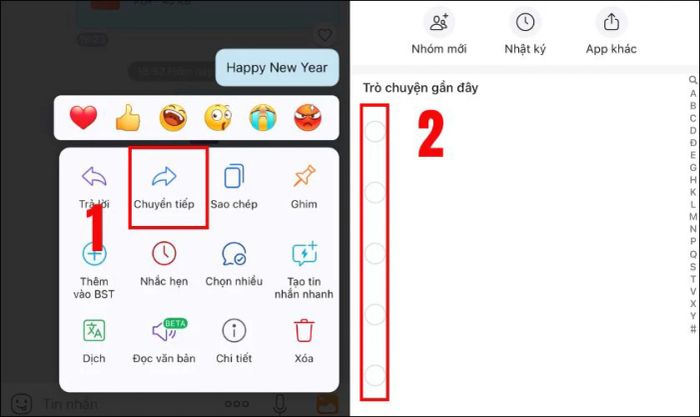 Gửi một tin nhắn đến nhiều người trên Zalo