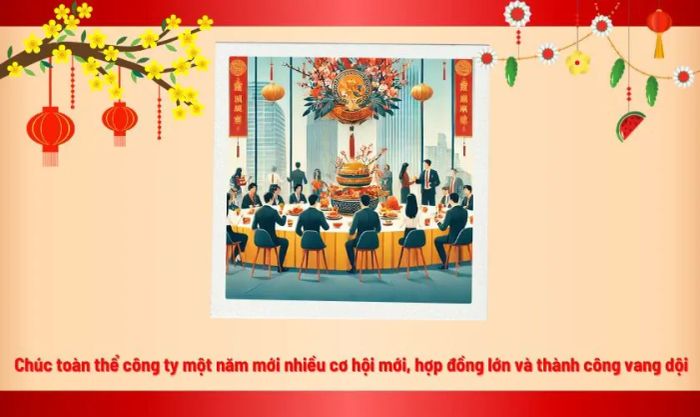 Những lời chúc Tết của nhân viên gửi tới công ty và doanh nghiệp luôn là một cách thể hiện sự gắn bó và trân trọng. Những lời chúc này không chỉ mang đến không khí vui tươi mà còn tạo dựng một kết nối mạnh mẽ giữa tập thể nhân viên và lãnh đạo trong công ty. Hãy nhớ rằng lời chúc năm mới chính là nguồn động lực mạnh mẽ cho một năm thành công mới.