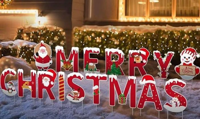 Thiết kế chữ mùa Giáng sinh tạo ra không gian đầy màu sắc