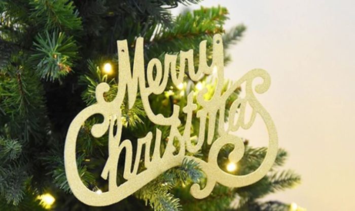 Mẫu trang trí chữ Merry Christmas bắt mắt, gây ấn tượng mạnh