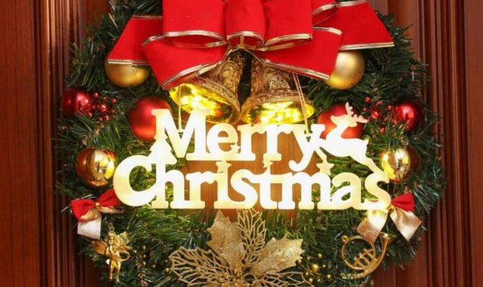 Mẫu đèn LED trang trí chữ Merry Christmas dễ thương