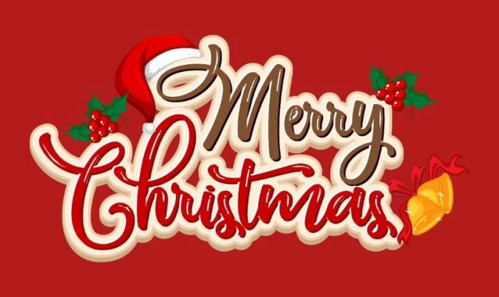 Cách trang trí chữ Merry Christmas kèm biểu tượng