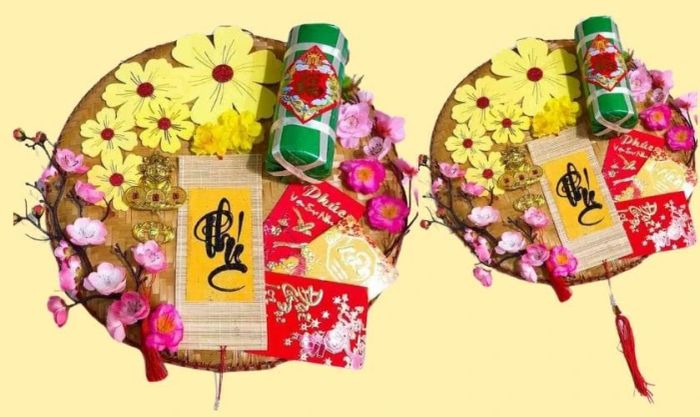 Cách làm mẹt trang trí Tết với hoa
