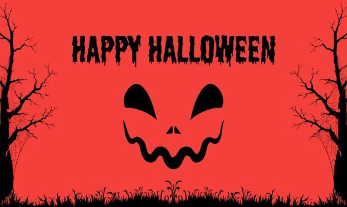 Background Halloween màu đỏ ấn tượng và độc đáo