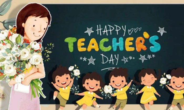Hình ảnh của thầy cô giáo luôn là yếu tố trung tâm trong các mẫu logo.