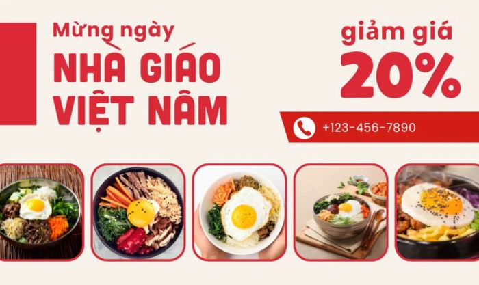Content dành cho nhà hàng ẩm thực nhân ngày Nhà giáo Việt Nam