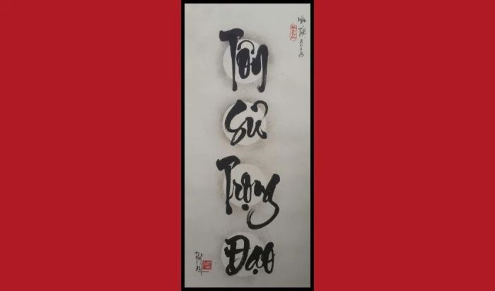 Tranh thư pháp Tôn Sư Trọng Đạo, món quà đẹp và ý nghĩa dành tặng thầy cô ngày 20/11
